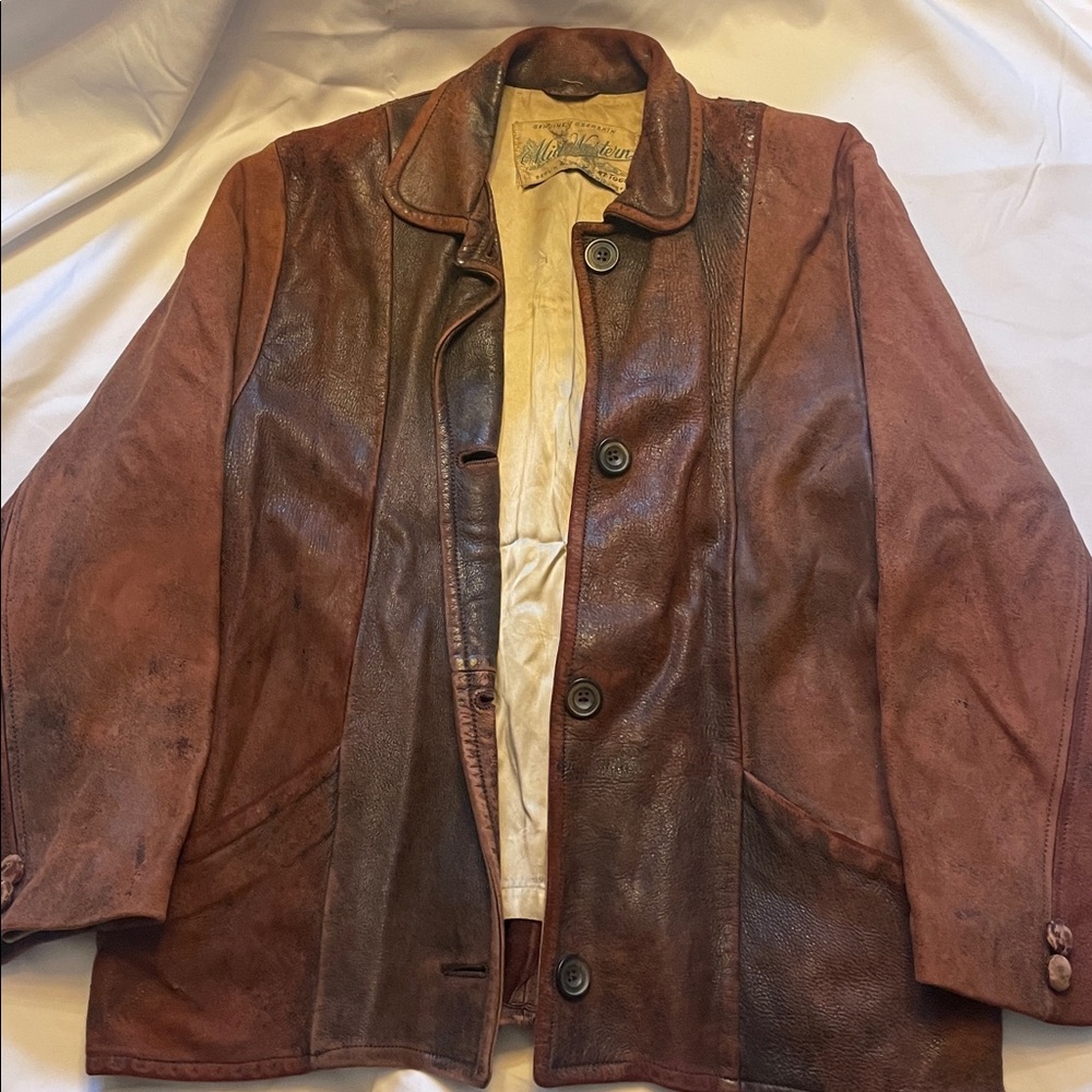 VINTAGE Brown Leather Jacket
